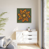 Monarch Butterfly Mandala - Framed Canvas