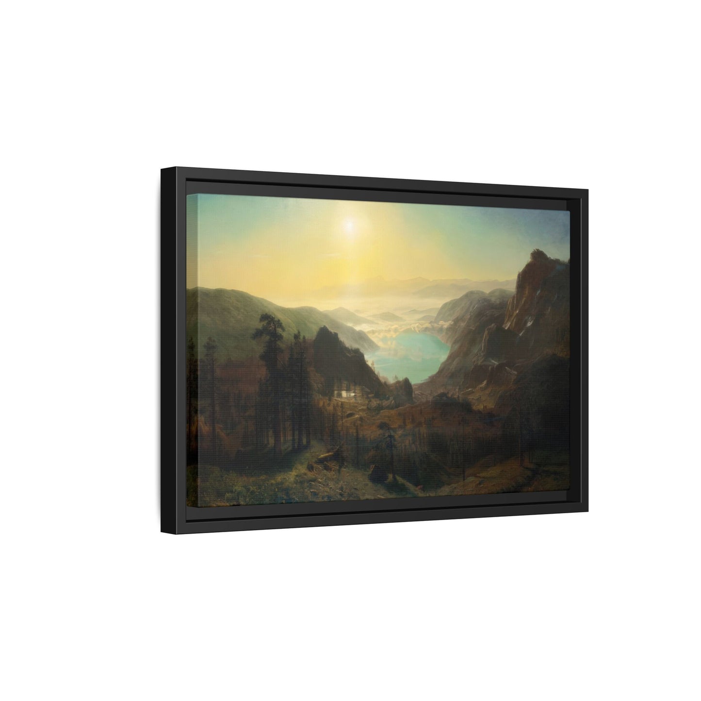 Bierstadt, Albert - Donner Lake from the Summit (1873) - Matte Canvas, Framed