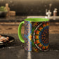 Pacio, Adam - Emerald Arrows Mandala - Colorful Accent Mugs