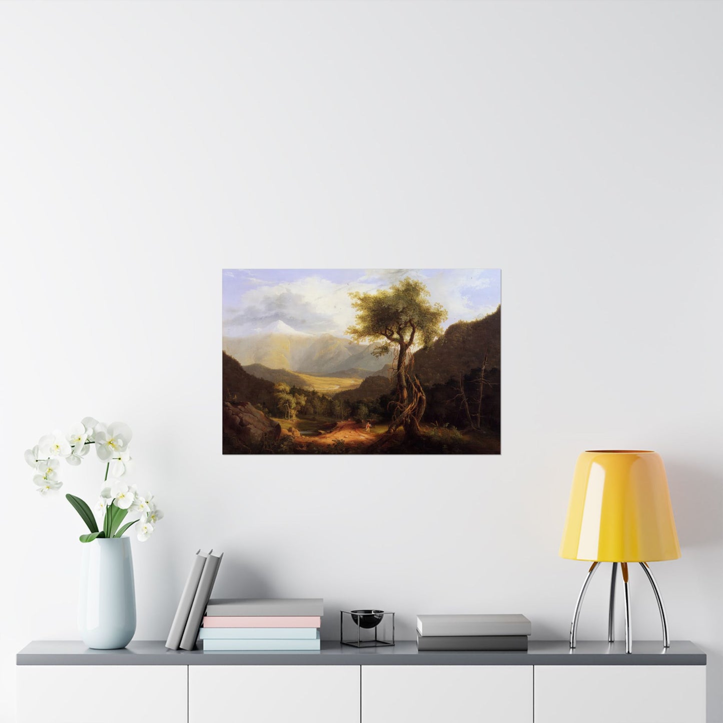 Cole. Thomas - View in the White Mountains (1827)- Satin Posters
