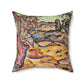 Braque, Georges - Olive Tree near L'Estaque (1906) - Suede Square Pillow