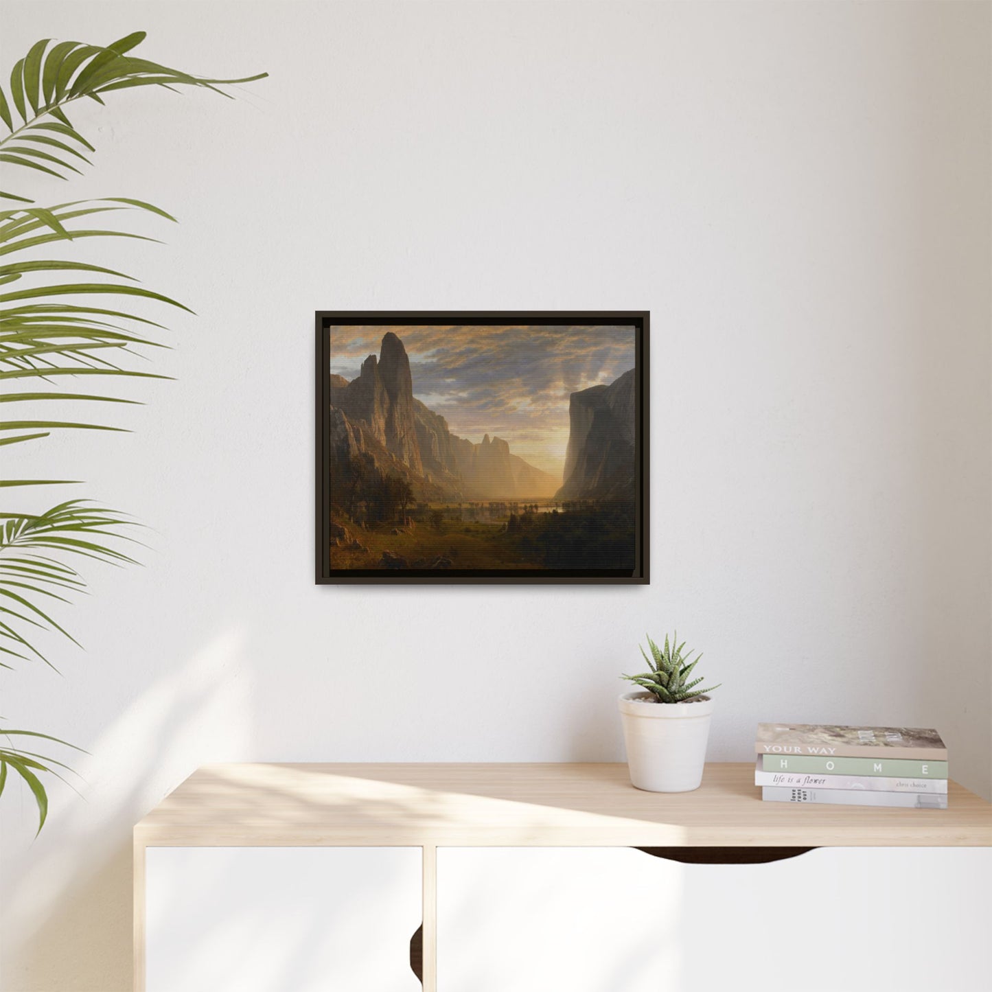 Bierstadt, Albert - Looking Down Yosemite Valley (1865) - Matte Canvas, Framed