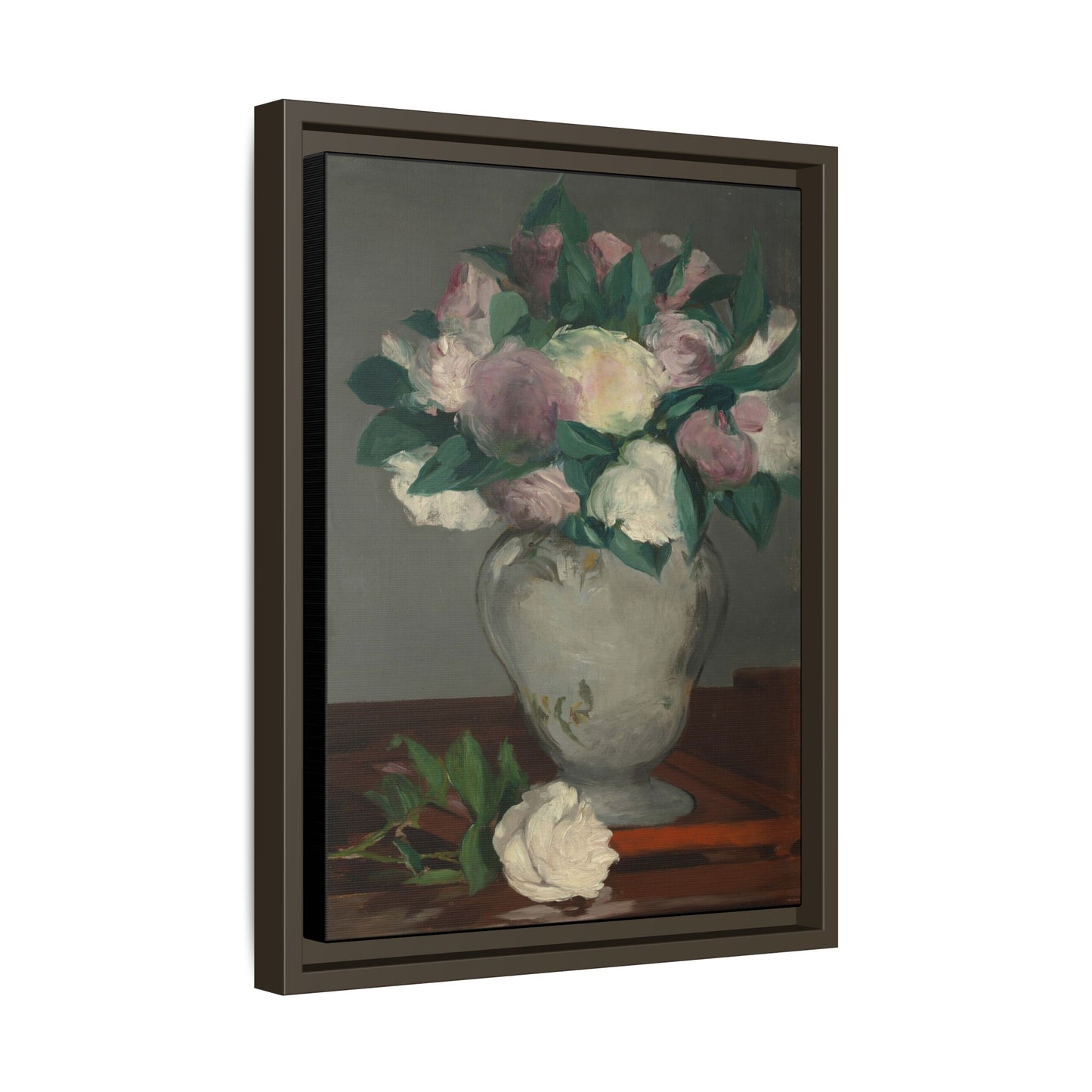 Manet, Édouard - Peonies (1864) - Matte Canvas, Framed
