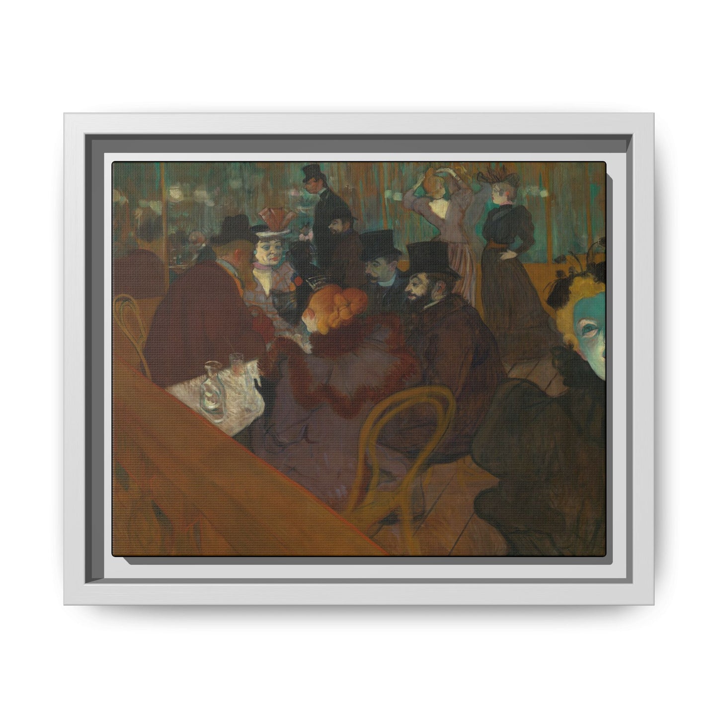Toulouse-Lautrec, Henri - At the Moulin Rouge (1892) - Matte Canvas, Framed