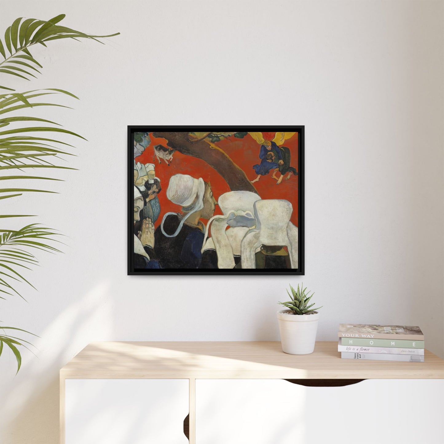 Gauguin, Paul - Vision of the Sermon (Jacob Wrestling with the Angel) (1888) - Matte Canvas, Framed