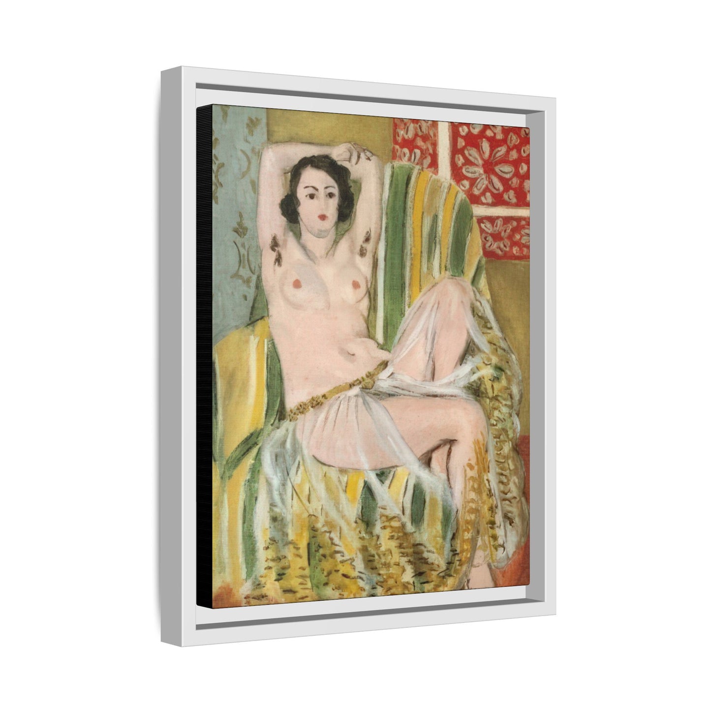 Matisse, Henri - Odalisque with Raised Arms (1923) - Matte Canvas, Framed
