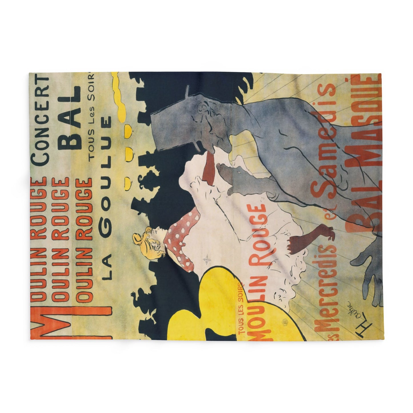 Toulouse-Lautrec, Henri - Moulin Rouge - La Goulue (1891) - Arctic Fleece Blanket