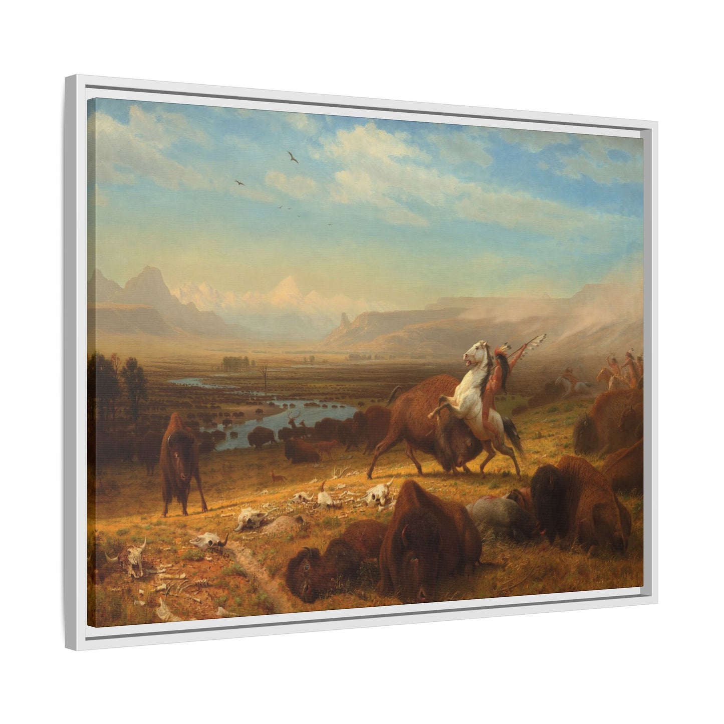 Bierstadt, Albert - The Last of the Buffalo  (1888) - Matte Canvas, Framed