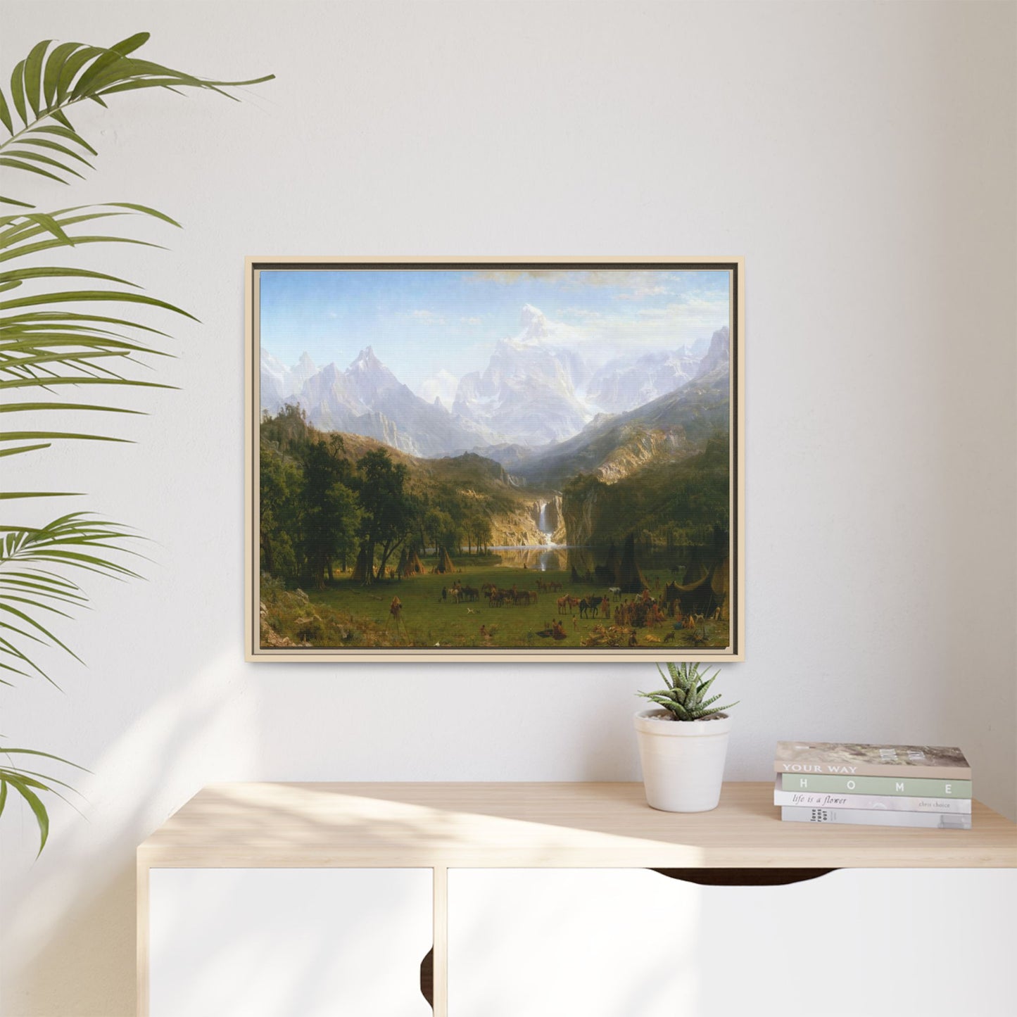 Bierstadt, Albert - The Rocky Mountains, Lander’s Peak (1863) - Matte Canvas, Framed