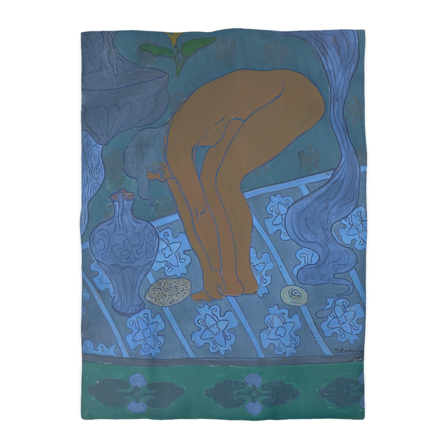 Ranson, Paul - The Blue Bather (1891) - Microfiber Duvet Cover