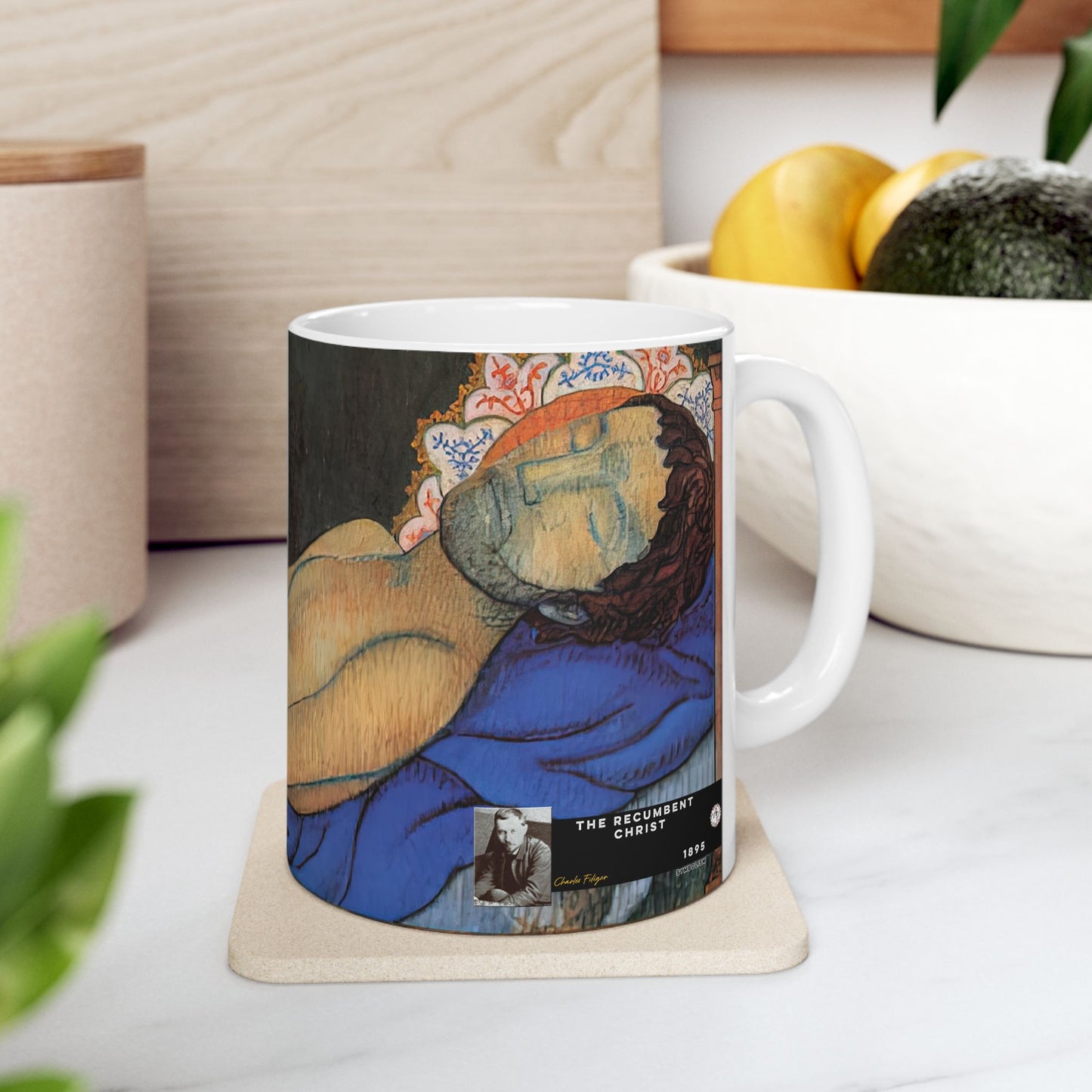 Filiger, Charles - The Recumbent Christ (1895) - Ceramic Mug