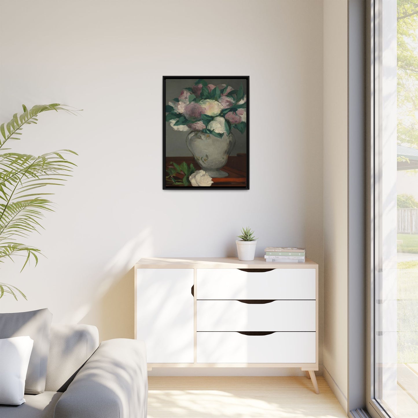 Manet, Édouard - Peonies (1864) - Matte Canvas, Framed