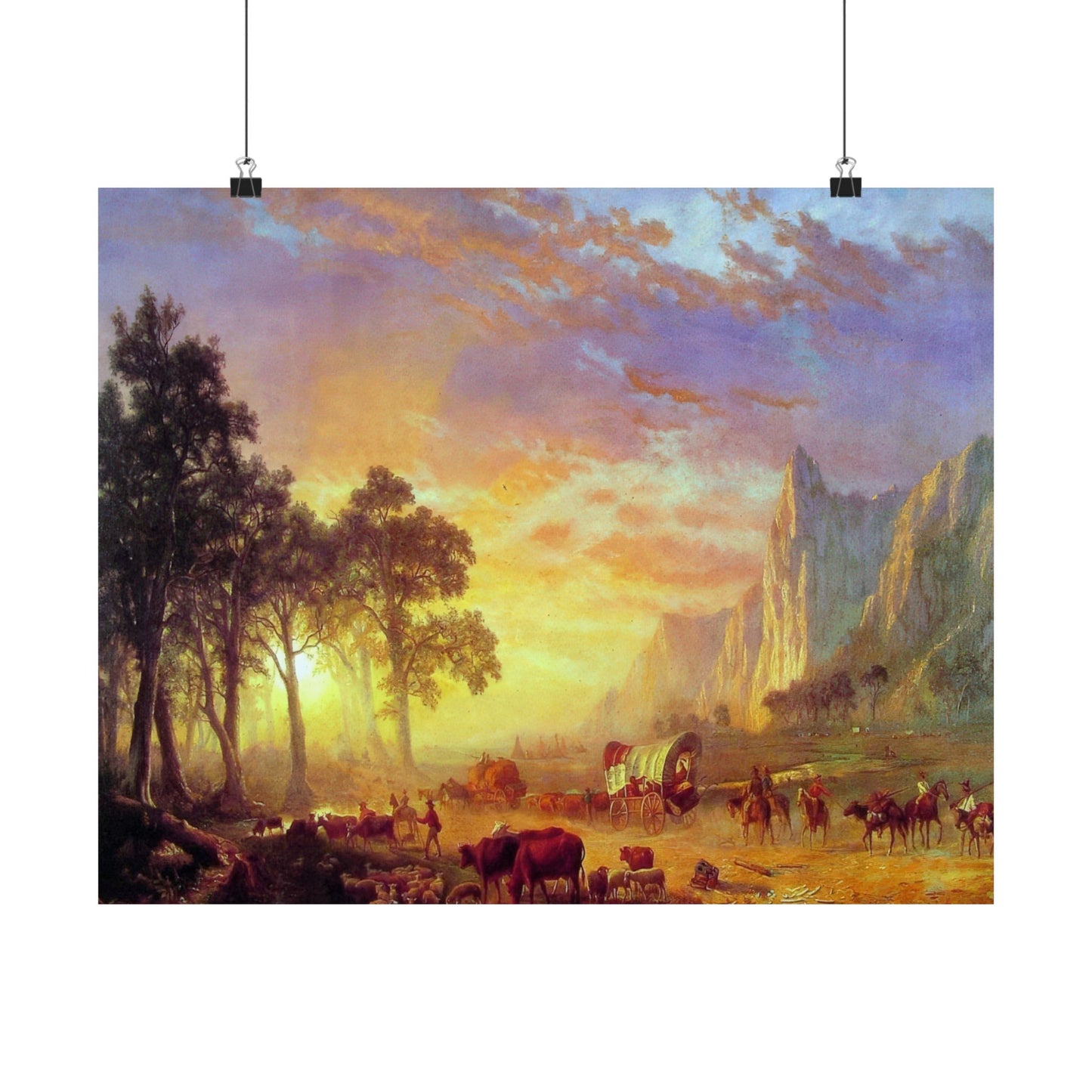 Bierstadt, Albert - Oregon Trail (1869) - Satin Posters