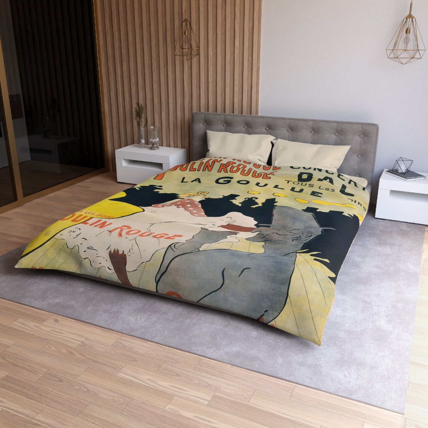 Toulouse-Lautrec, Henri - Moulin Rouge - La Goulue (1891) - Microfiber Duvet Cover
