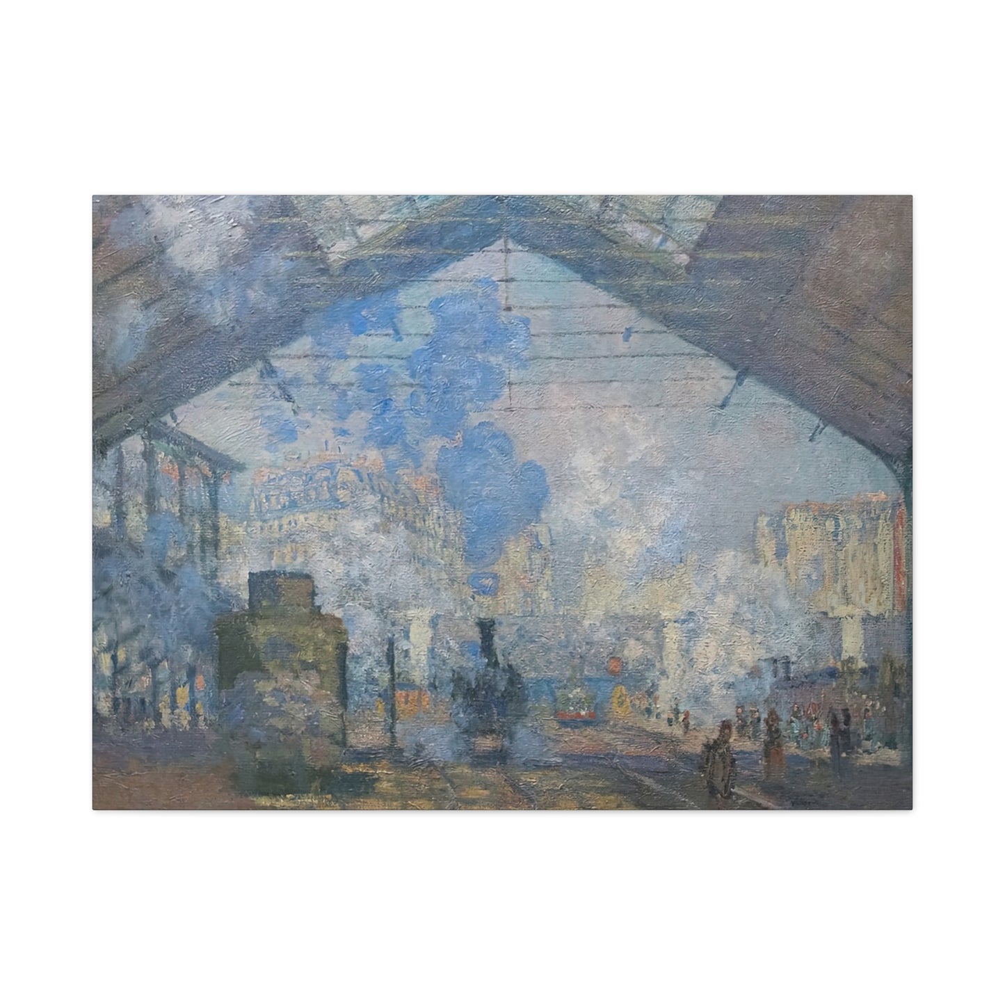 Monet, Claude - Le Gare Saint-Lazare (1877) - Canvas Block, unframed