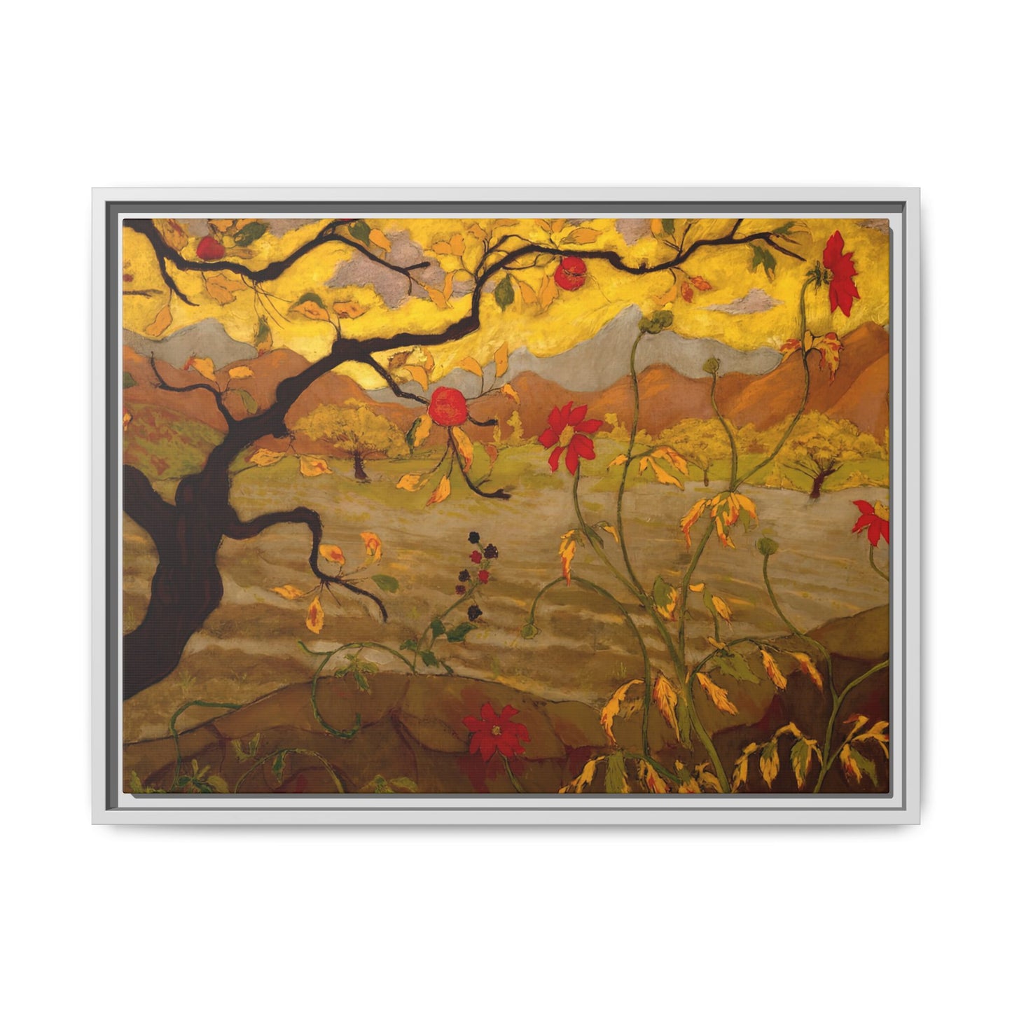 Ranson, Paul - Apple Tree with Red Fruit (1902) - Matte Canvas, Framed