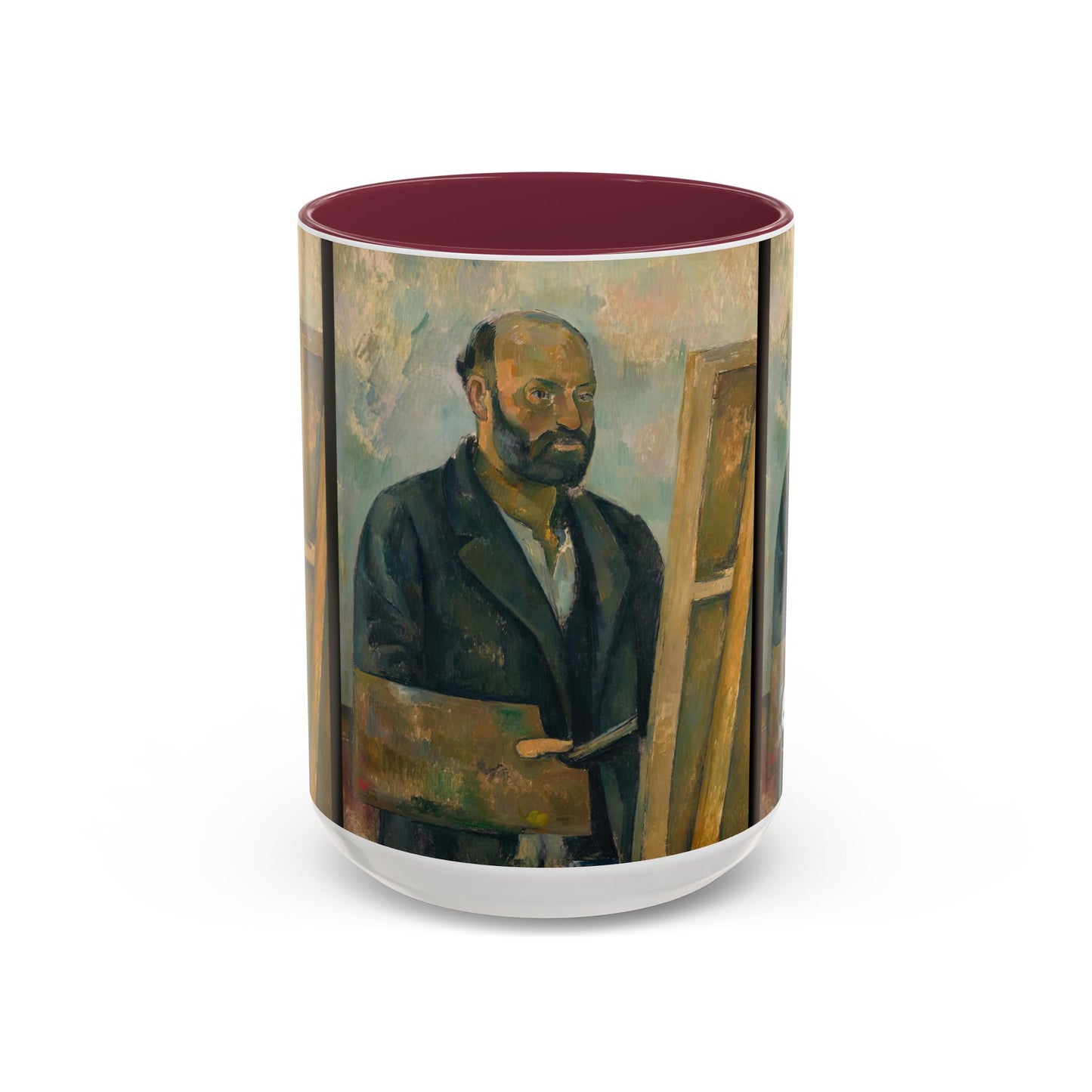 Cézanne, Paul - Portrait of the Artist with a Palette (1890) - Colorful Accent Mugs