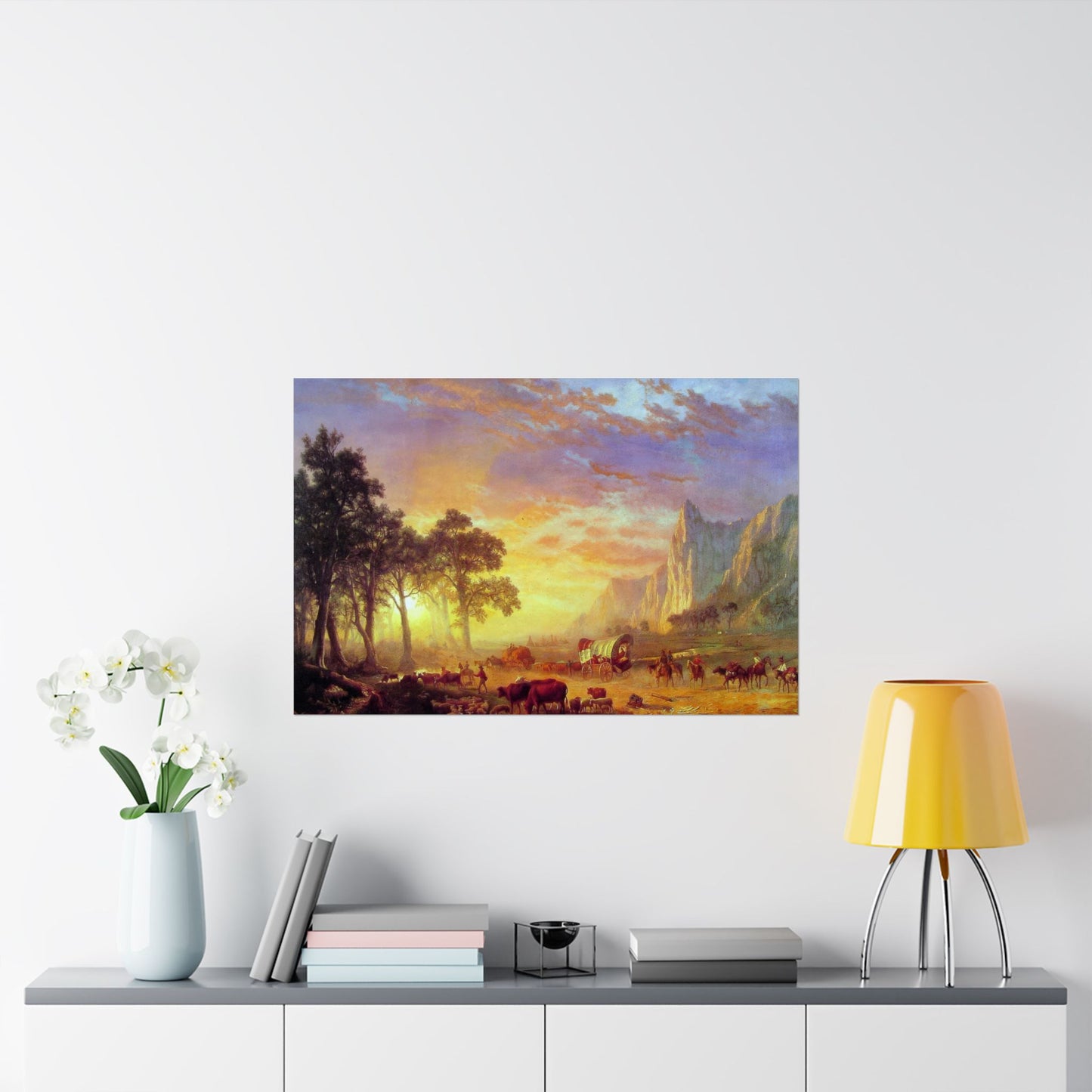 Bierstadt, Albert - Oregon Trail (1869) - Satin Posters