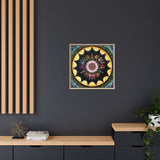 Obsidian Grandmothers Mandala - Framed Canvas