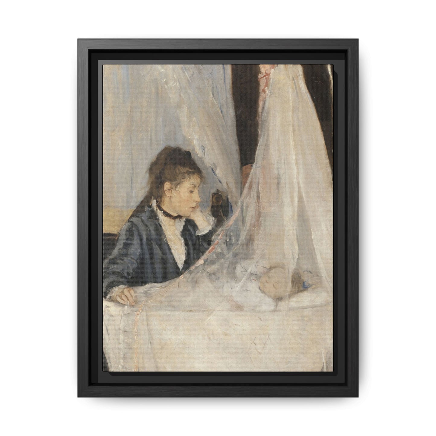 Morisot, Berthe - The Cradle (1872) - Matte Canvas, Framed