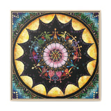 Obsidian Grandmothers Mandala - Framed Canvas
