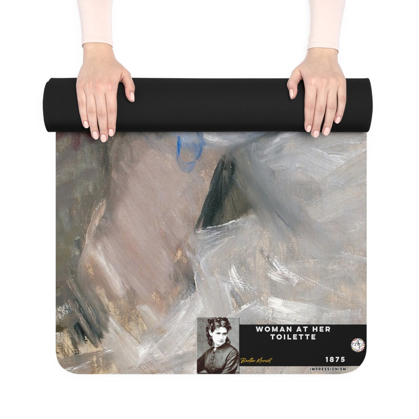Morisot, Berthe - Woman at Her Toilette (1880) - Rubber Yoga Mat