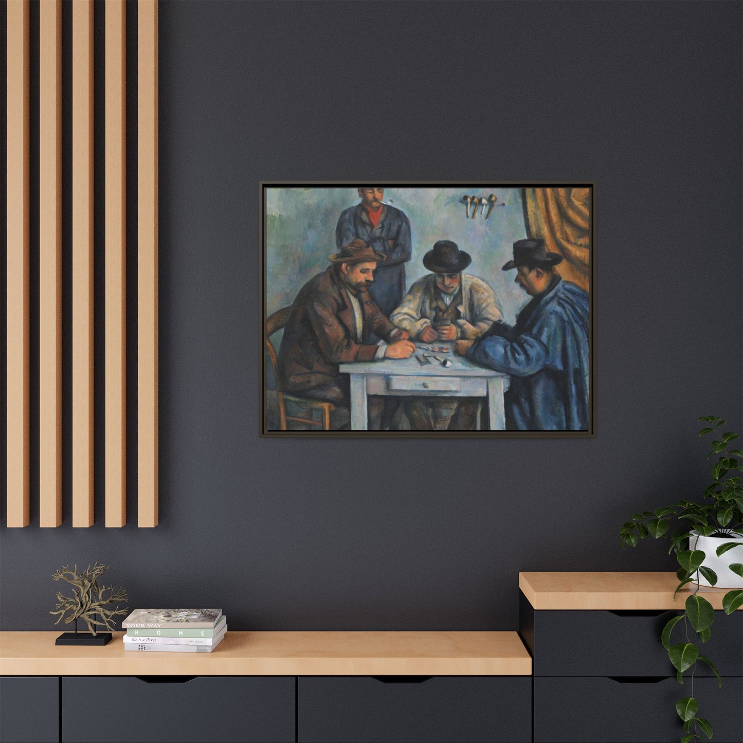 Cézanne, Paul - The Card Players (1892) - Matte Canvas, Framed