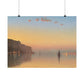 Gifford, Sanford Robinson -  Sunset on the Pallisades of the Hudson  (1879) - Satin Posters
