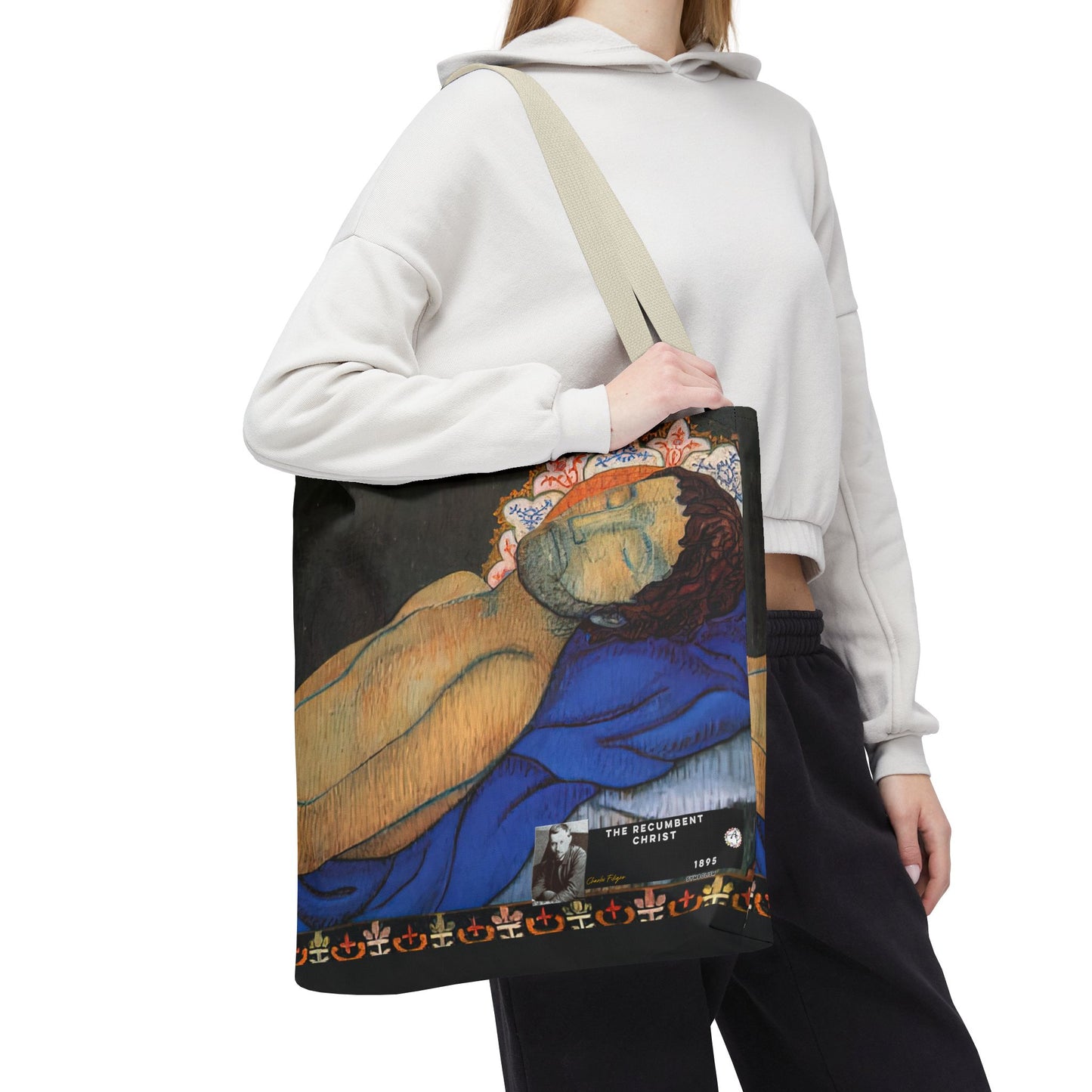 Filiger, Charles - The Recumbent Christ (1895) - Tote Bag