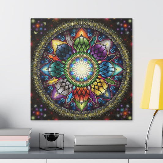 Mystic Jewel Mandala - Canvas Block
