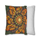Monarch Butterfly Mandala - Faux Suede Square Pillowcase