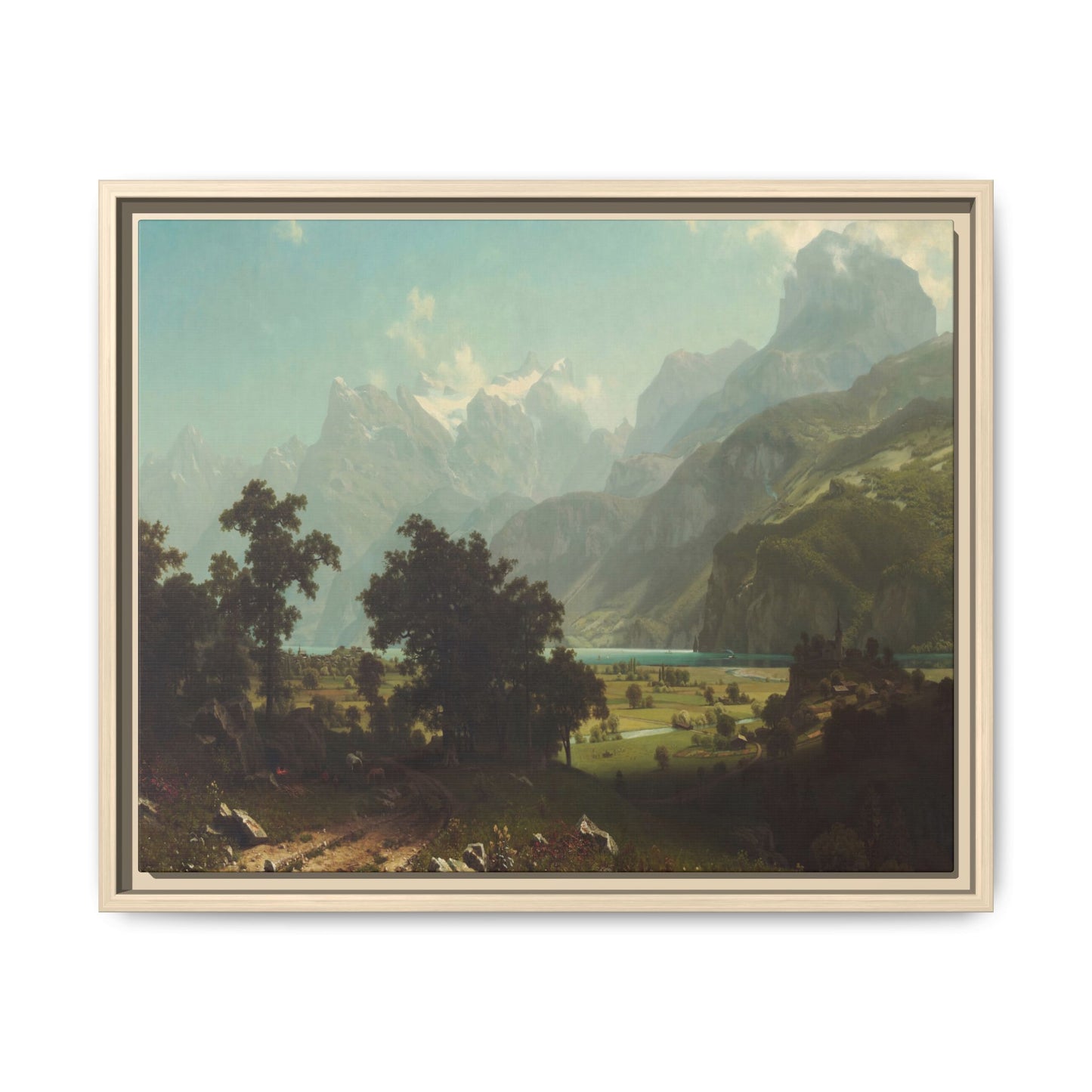 Bierstadt, Albert - Lake Lucerne (1858) - Matte Canvas, Framed