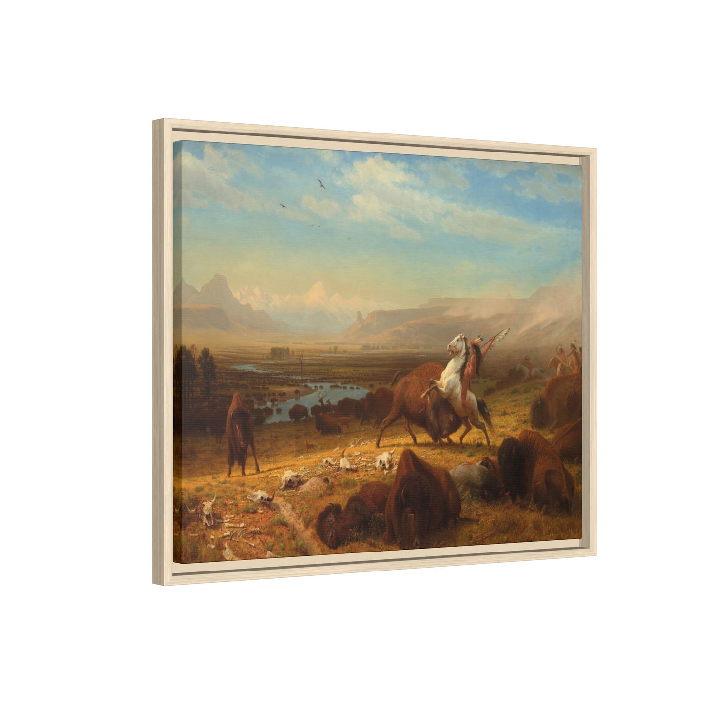 Bierstadt, Albert - The Last of the Buffalo  (1888) - Matte Canvas, Framed
