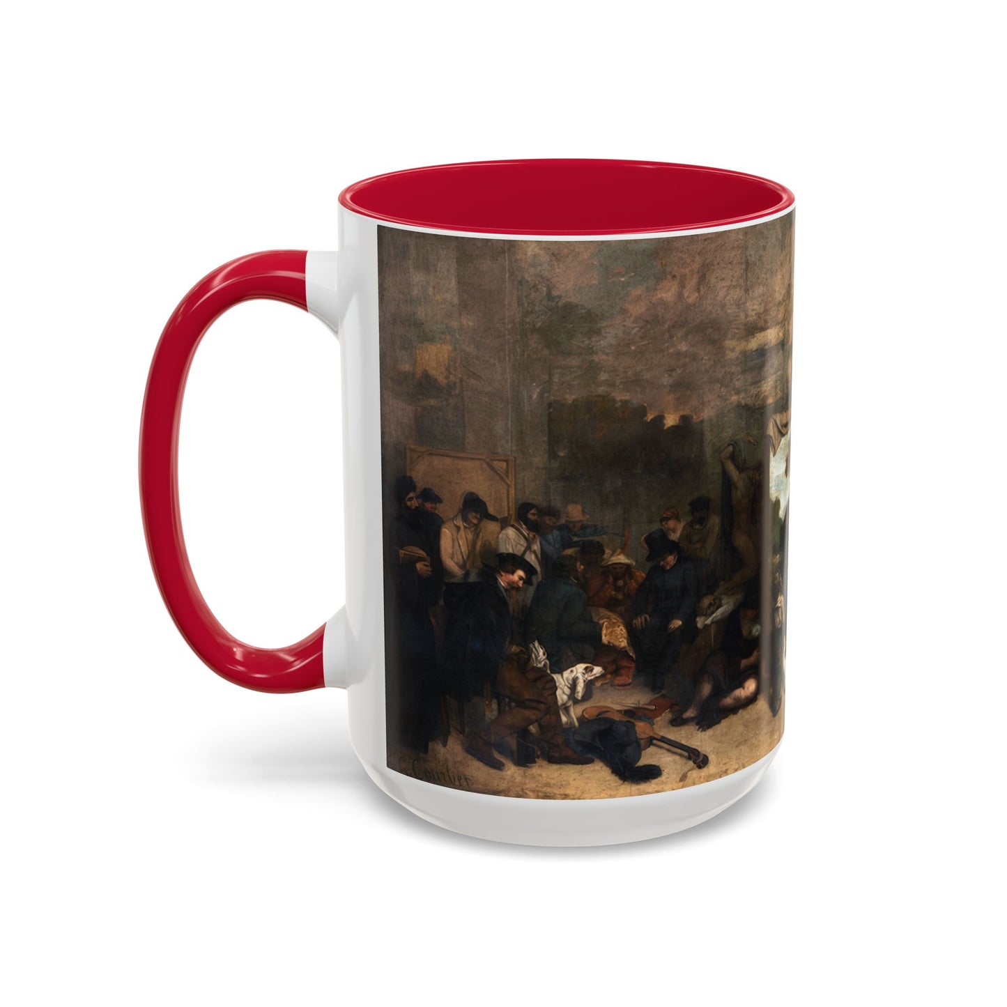 Courbet, Gustave - The Painter’s Studio (1855) - Colorful Accent Mugs