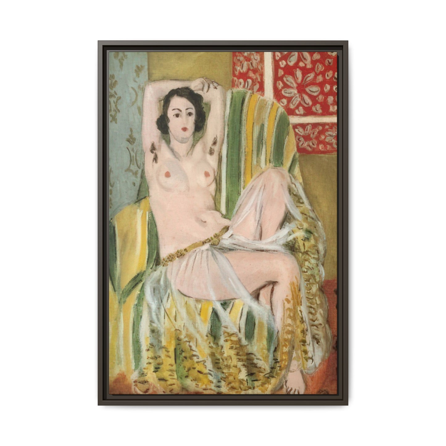 Matisse, Henri - Odalisque with Raised Arms (1923) - Matte Canvas, Framed