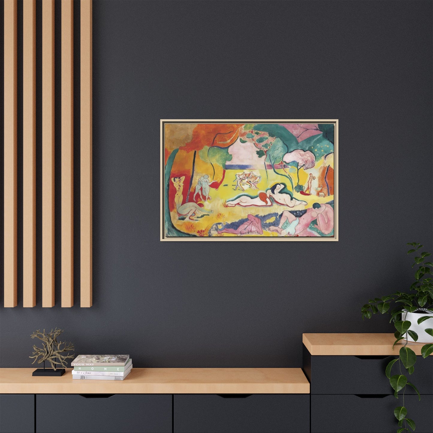 Matisse, Henri - The Joy of Life (1905) - Matte Canvas, Framed