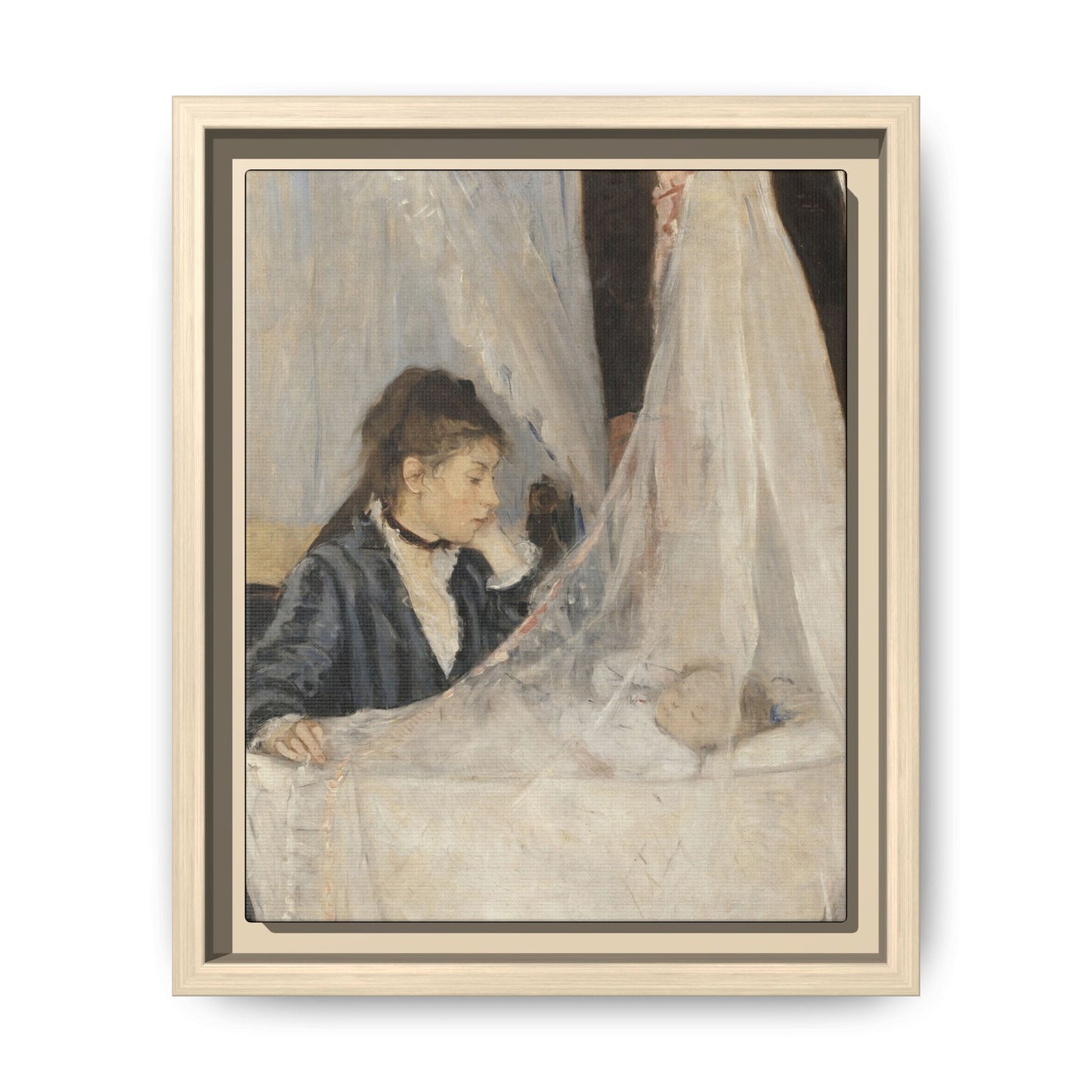 Morisot, Berthe - The Cradle (1872) - Matte Canvas, Framed