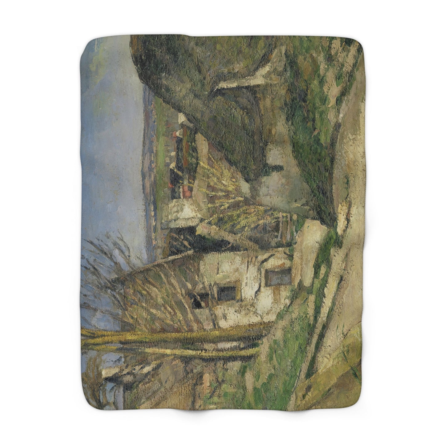 Cézanne, Paul - The House of the Hanged Man, Auvers-sur-Oise (1874) - Sherpa Fleece Blanket