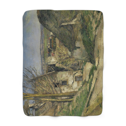 Cézanne, Paul - The House of the Hanged Man, Auvers-sur-Oise (1874) - Sherpa Fleece Blanket