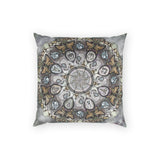 Memento Mori Mandala - Poly Velvet Pillow