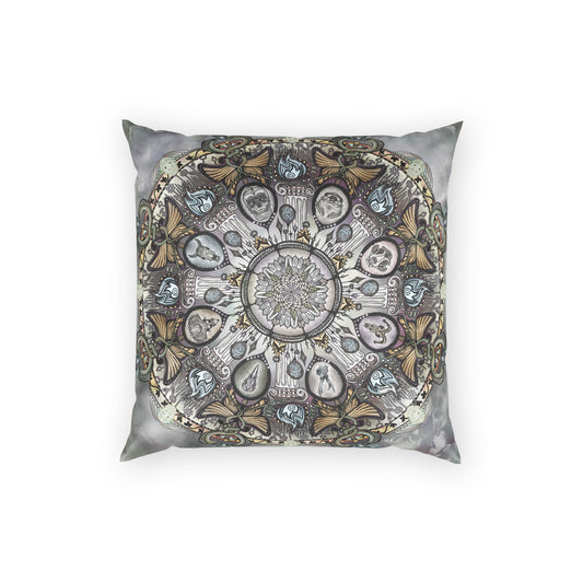 Pacio, Adam - Memento Mori Mandala - Poly Velvet Pillow