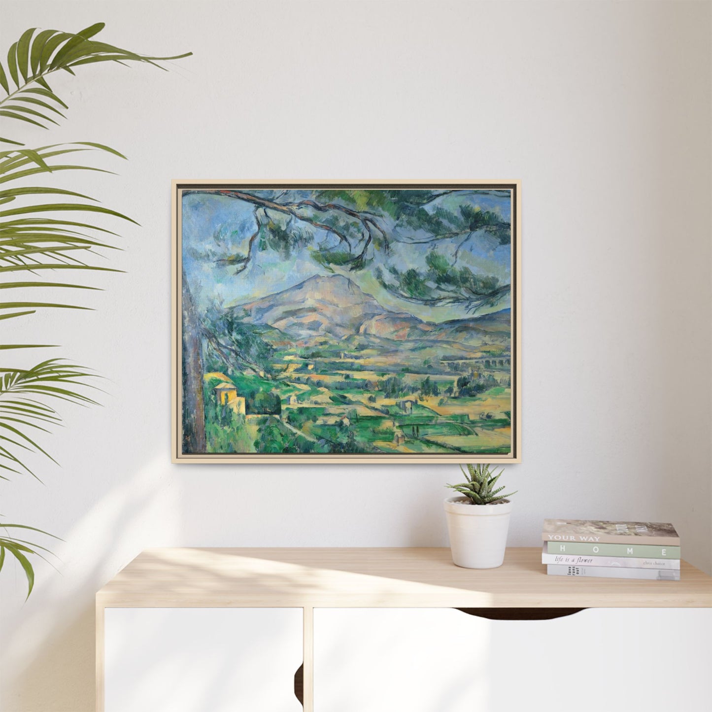 Cézanne, Paul - Mont Sainte-Victoire with Large Pine (1887) - Matte Canvas, Framed