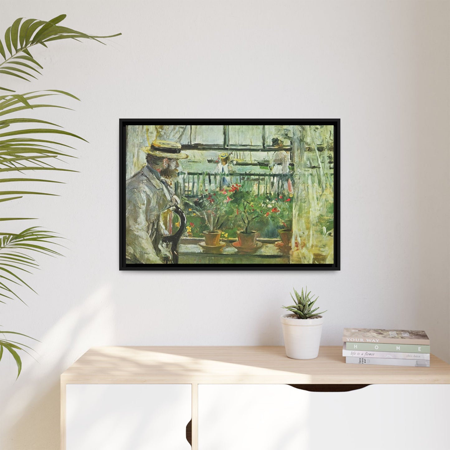 Morisot, Berthe - Eugene Manet on the Isle of Wight (1875) - Matte Canvas, Framed