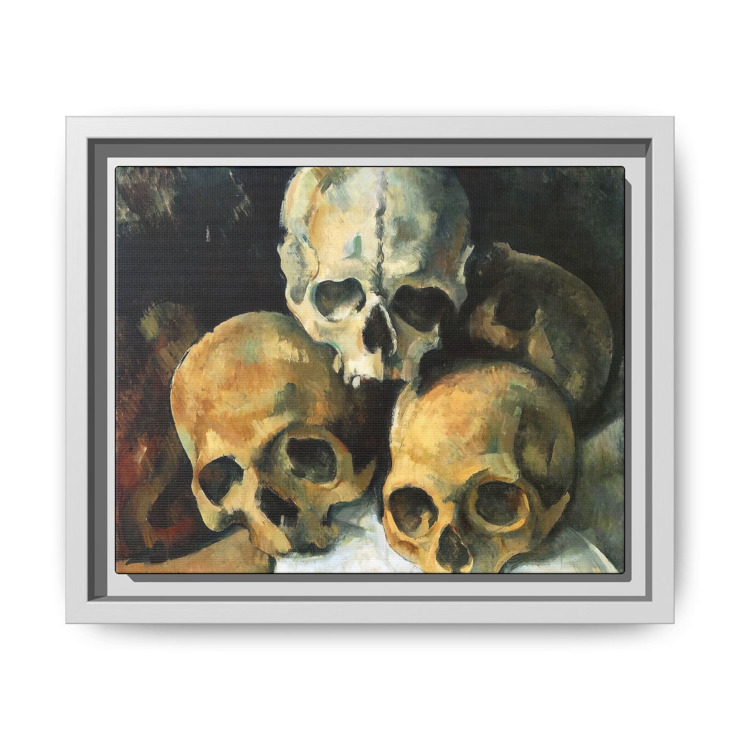 Cézanne, Paul - Pyramid of Skulls (1901) - Matte Canvas, Framed