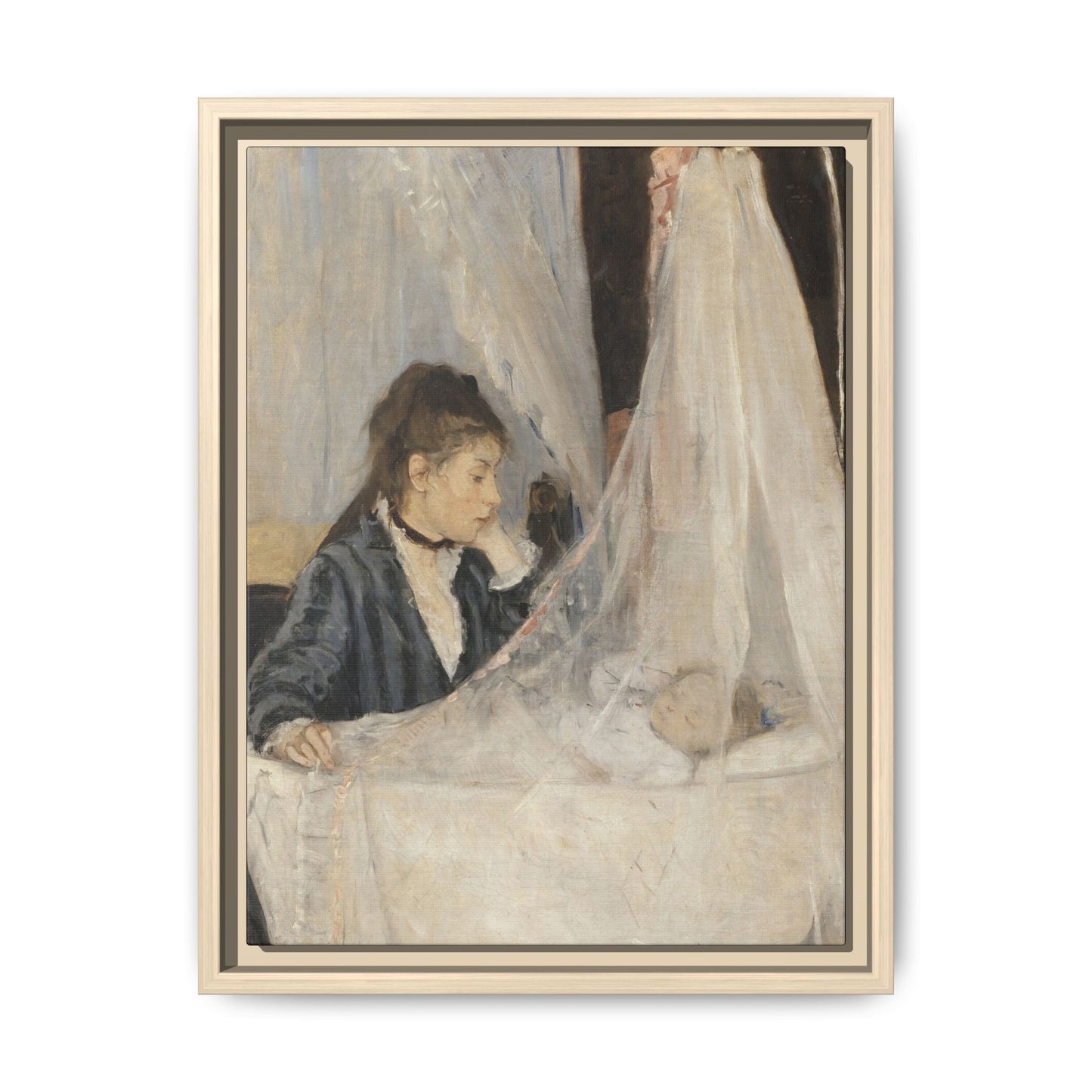 Morisot, Berthe - The Cradle (1872) - Matte Canvas, Framed