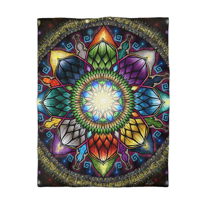Pacio, Adam - Mystic Jewel Mandala - Microfiber Duvet Cover