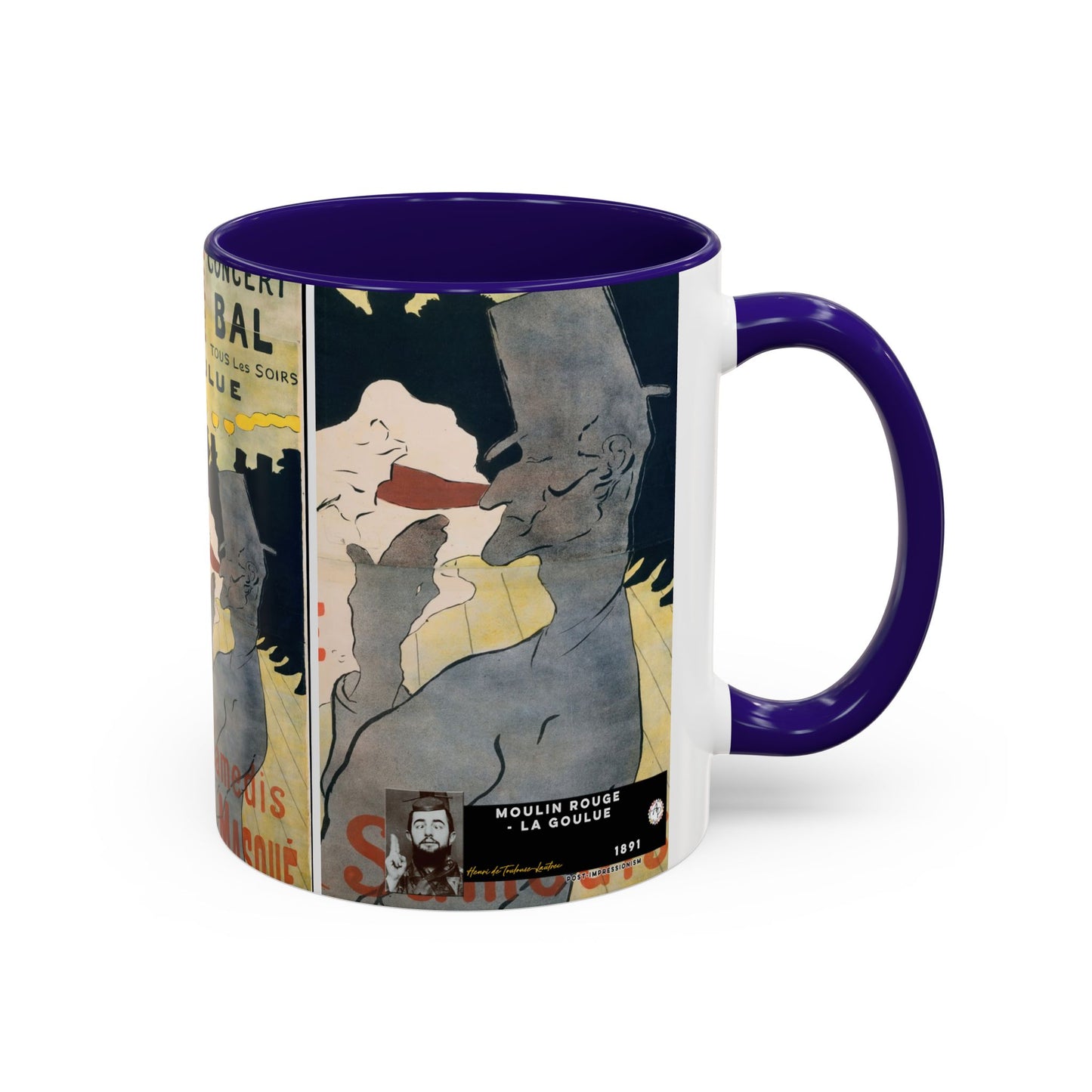 Toulouse-Lautrec, Henri - Moulin Rouge - La Goulue (1891) - Colorful Accent Mugs
