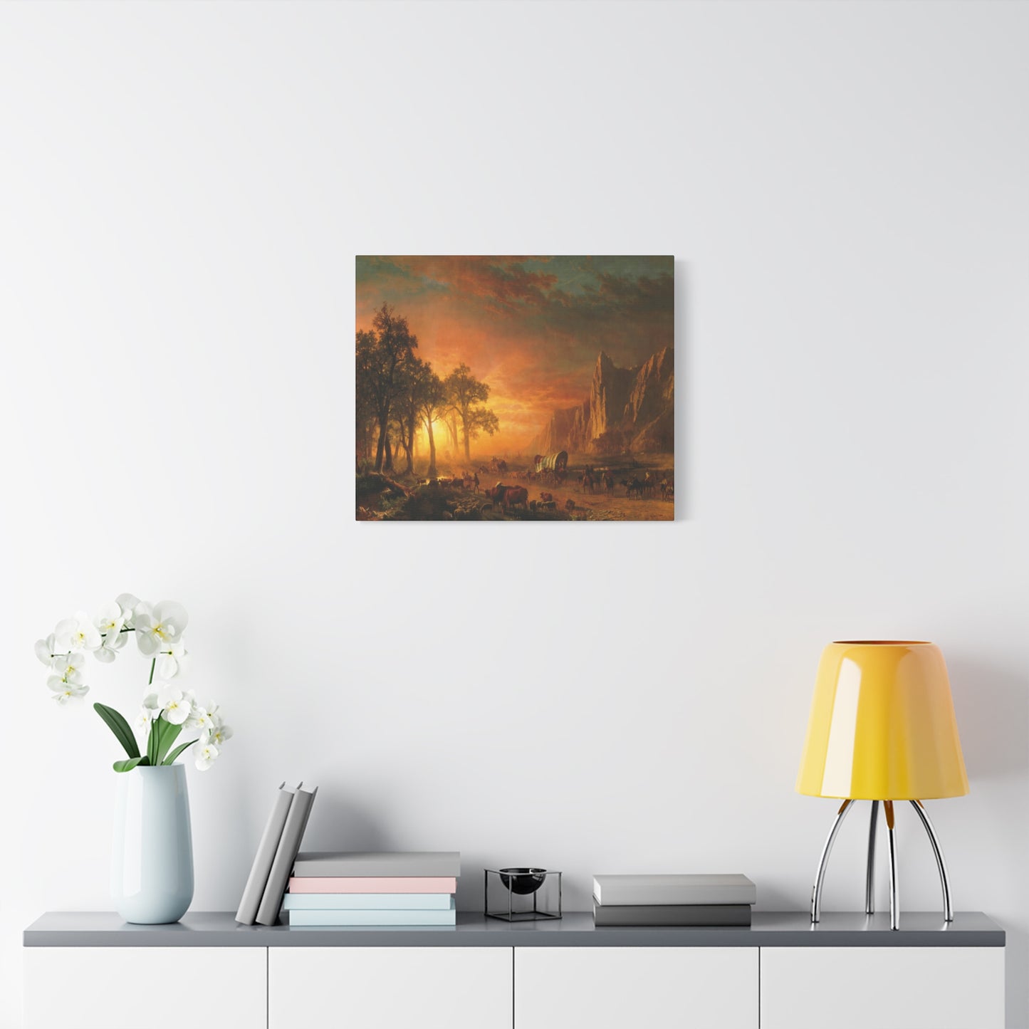 Bierstadt, Albert - Emigrants Crossing the Plains (1867) - Canvas Block, unframed