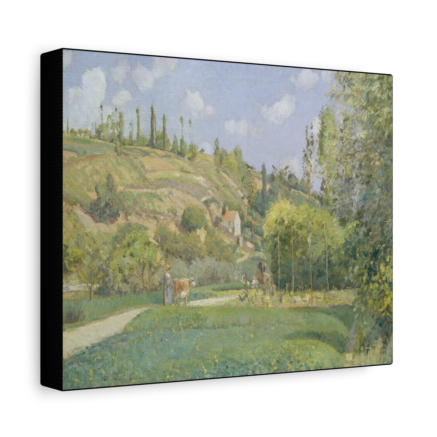 Pissarro, Camille - A Cowherd at Valhermeil, Auvers-sur-Oise (1874) - Canvas Block, unframed