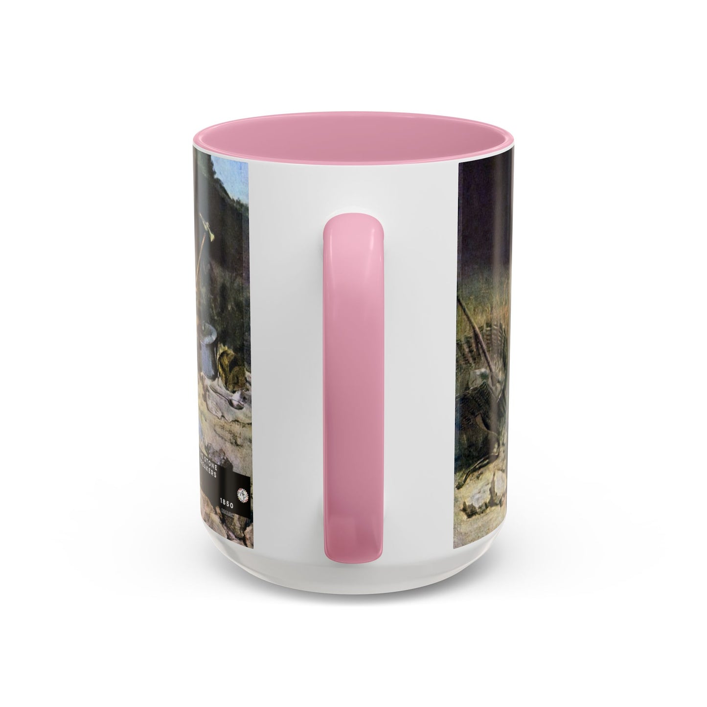 Courbet, Gustave - The Stone Breakers (1850) - Colorful Accent Mugs